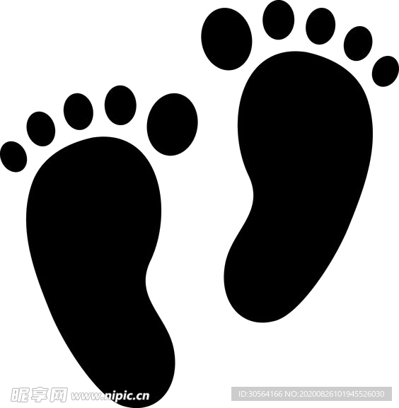 脚掌图标图形海报素材