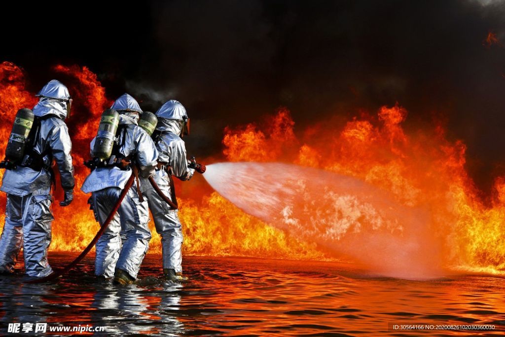 救火人物大火公益背景素材