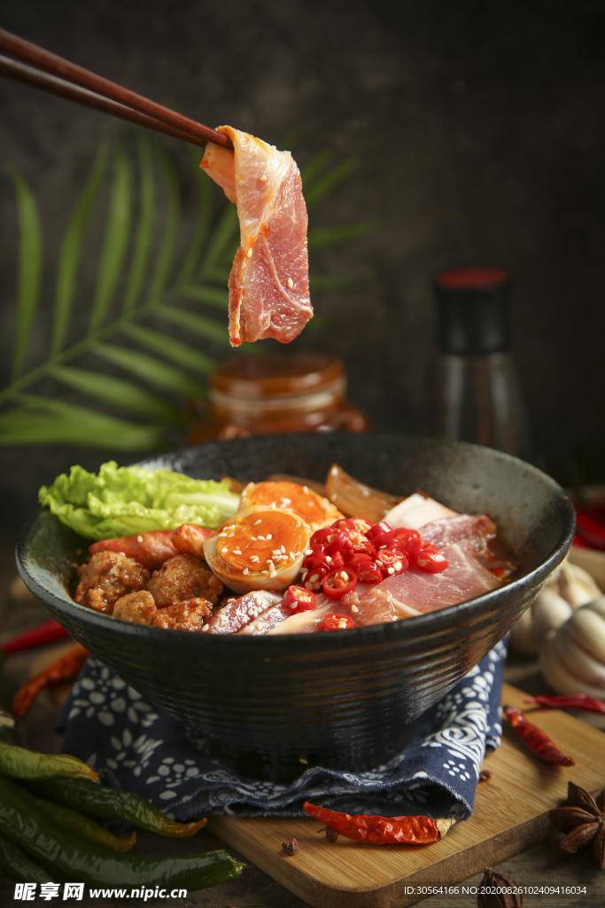 肥牛火锅美食食材背景素材