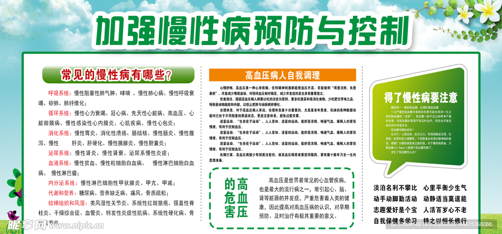 慢性病预防社会公益宣传素材