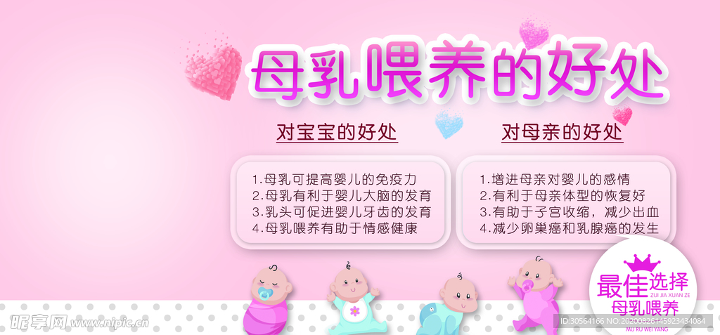 母乳喂养健康公益宣传展板