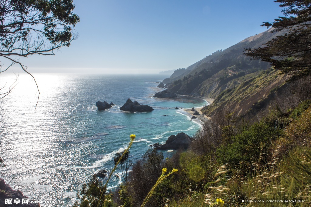 海岸风景摄影图