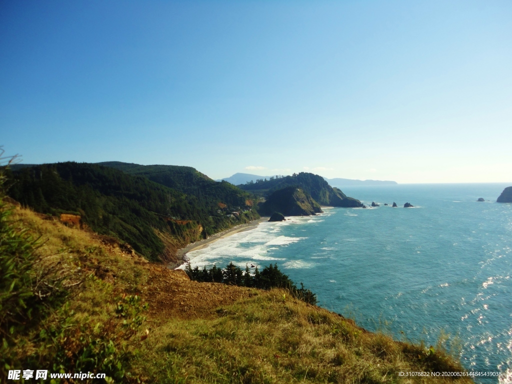 海岸风景摄影图