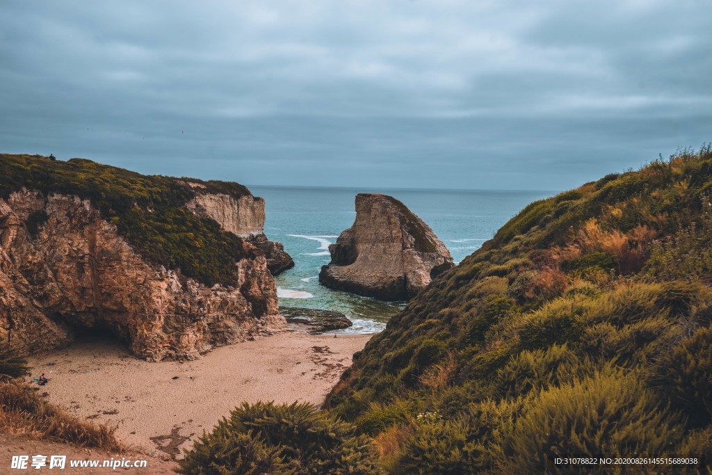 海岸风景摄影图