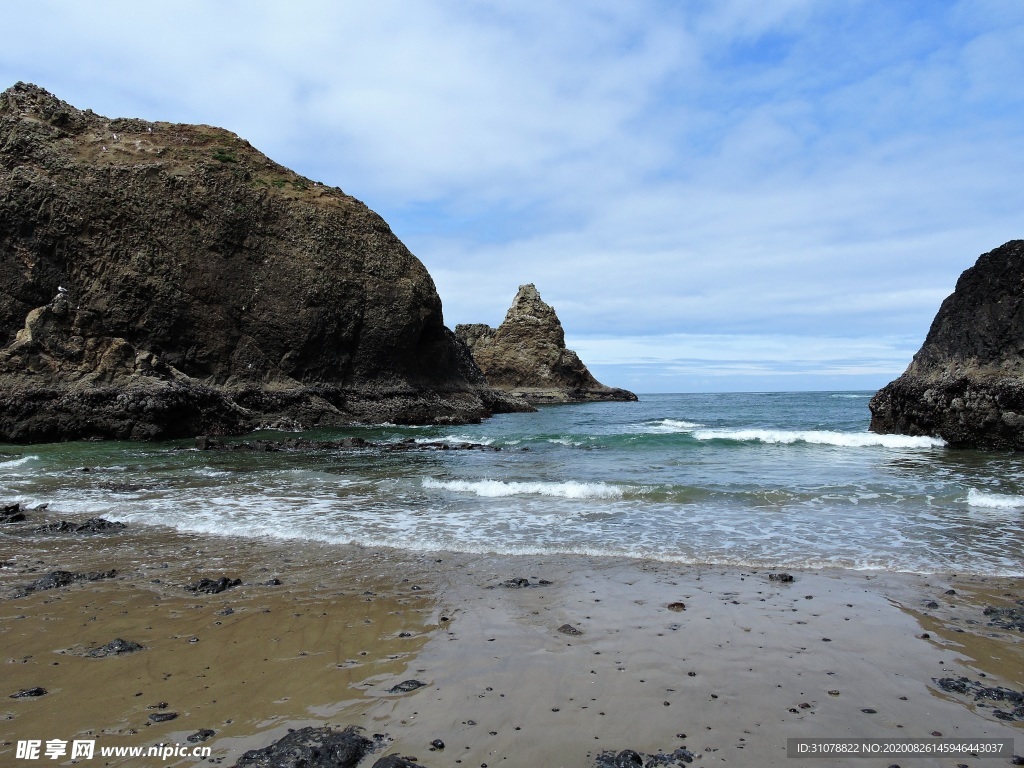 海岸风景摄影图