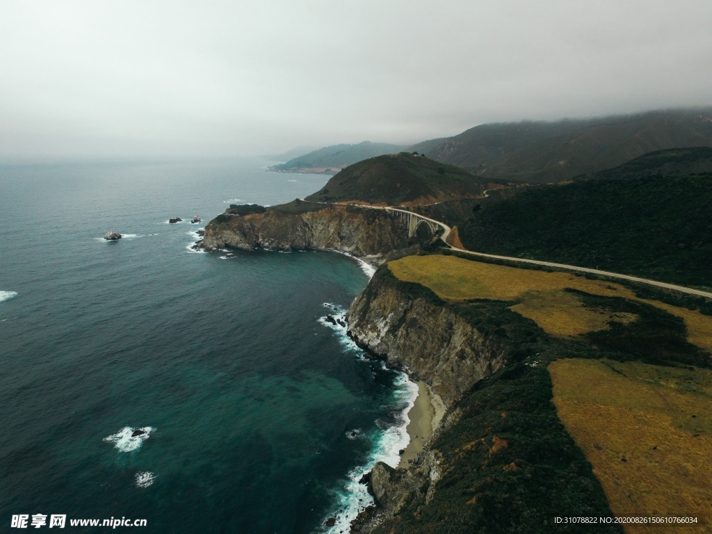 海岸风景摄影图