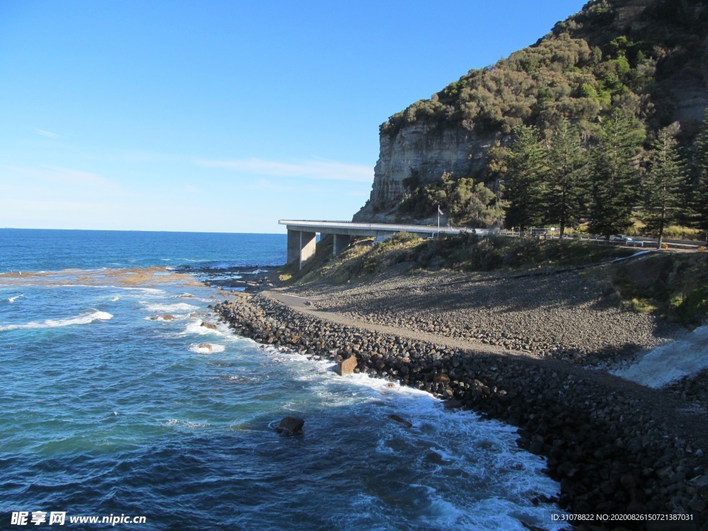 海岸风景摄影图