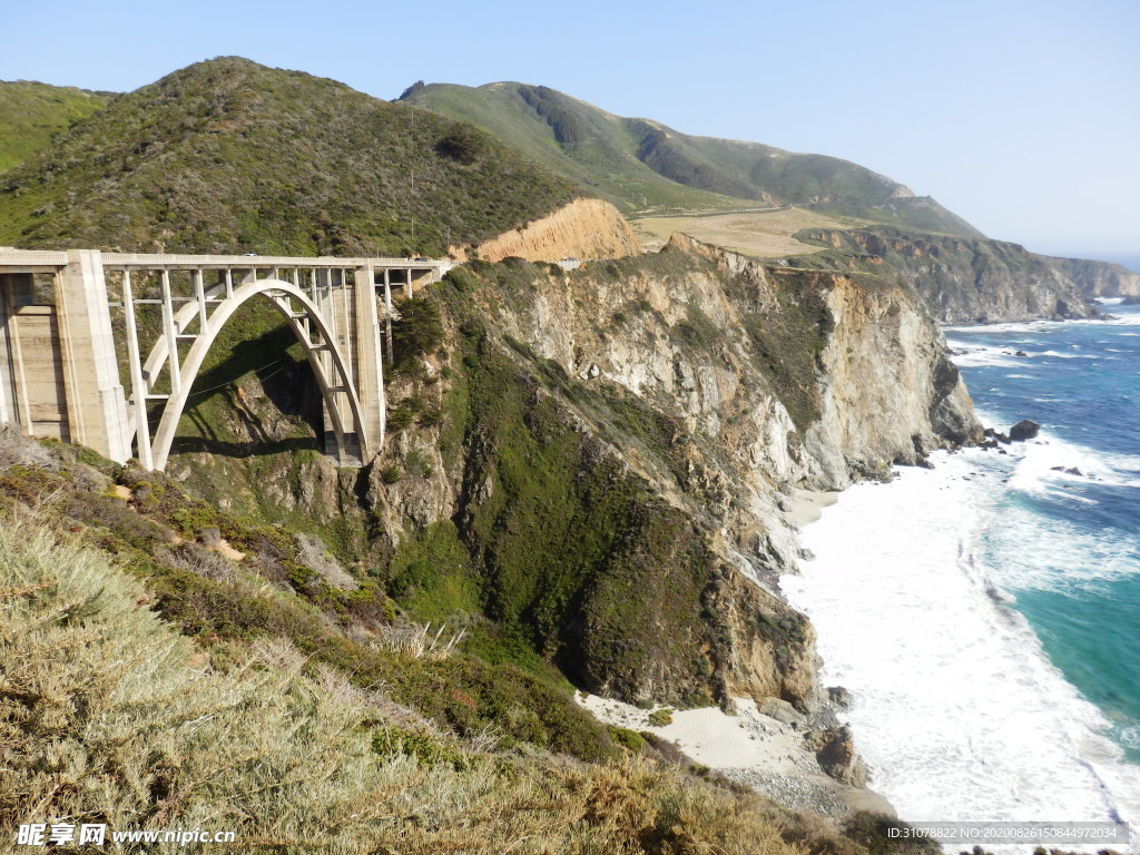 海岸风景摄影图