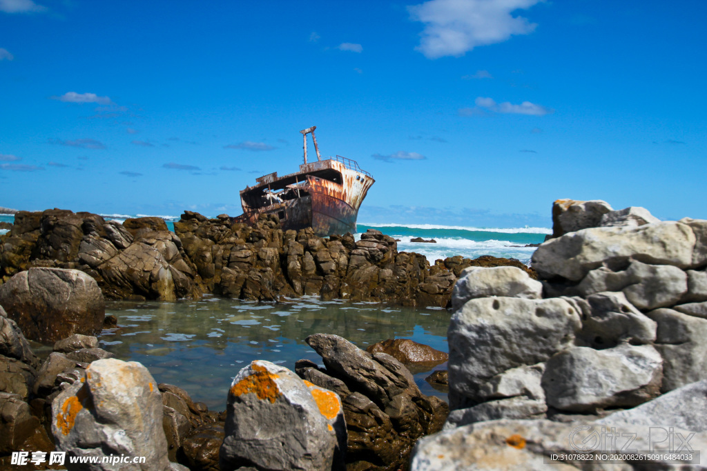 海岸风景摄影图