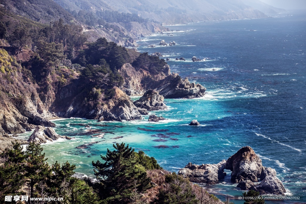 海岸风景摄影图