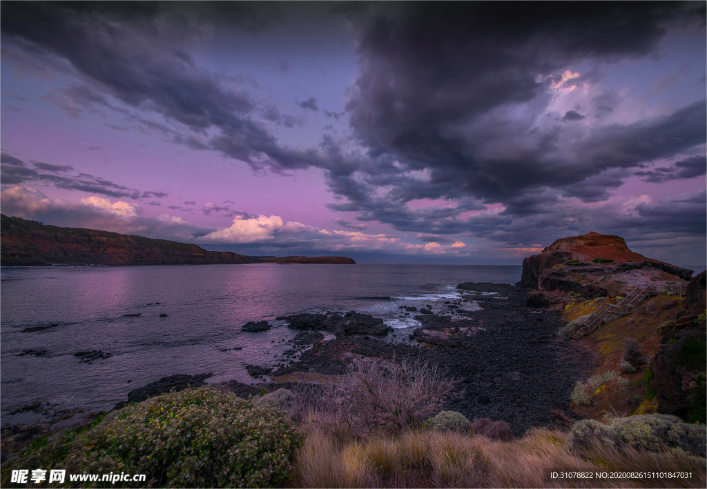 海岸风景摄影图