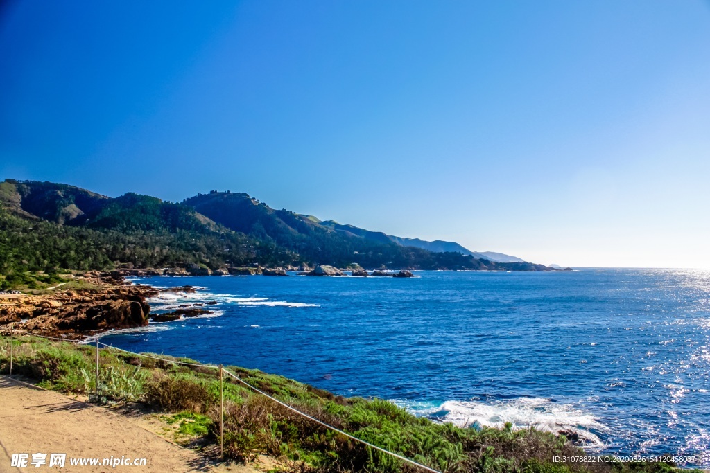 海岸风景摄影图