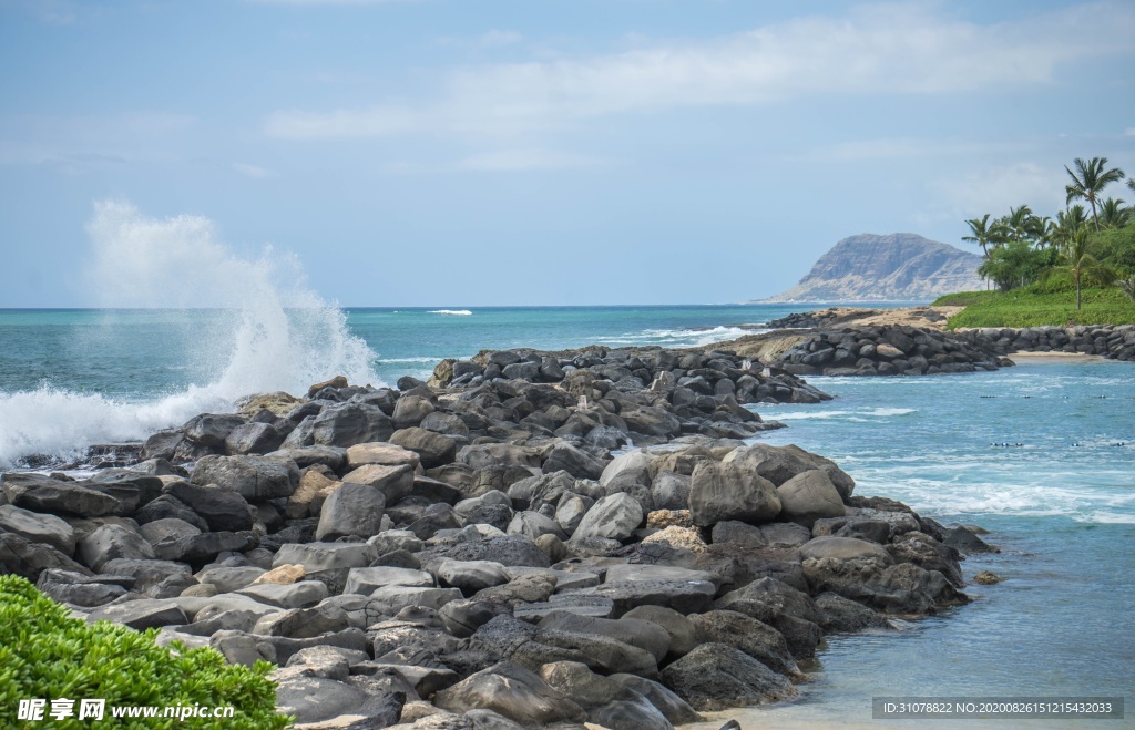 海岸风景摄影图