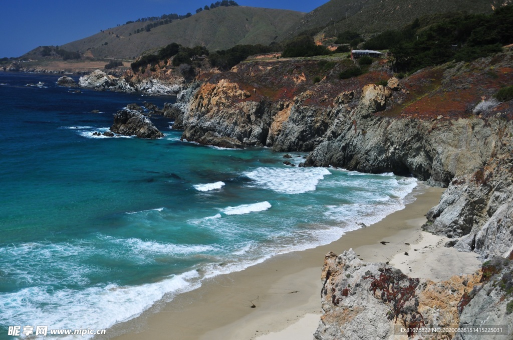 海岸风景摄影图