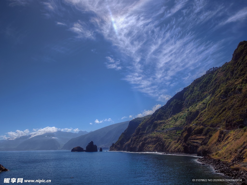 海岸风景摄影图