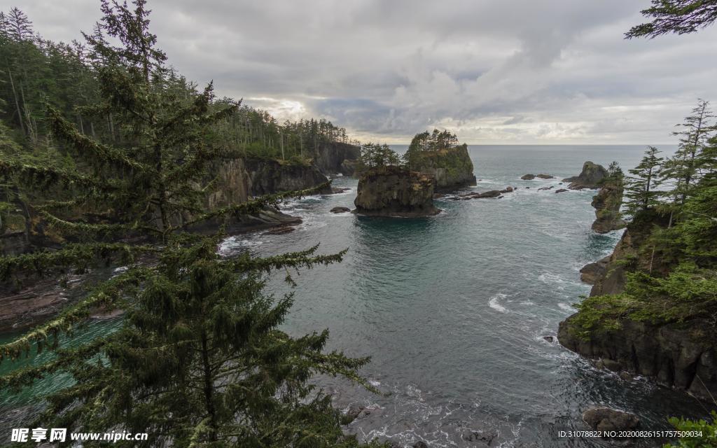 海岸风景摄影图