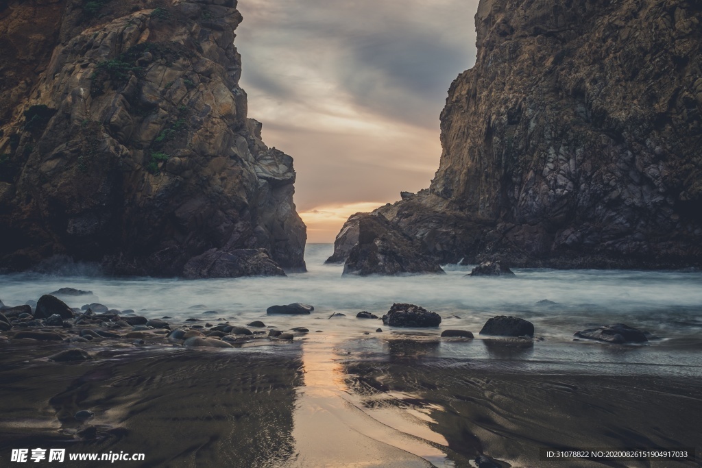 海岸风景摄影图