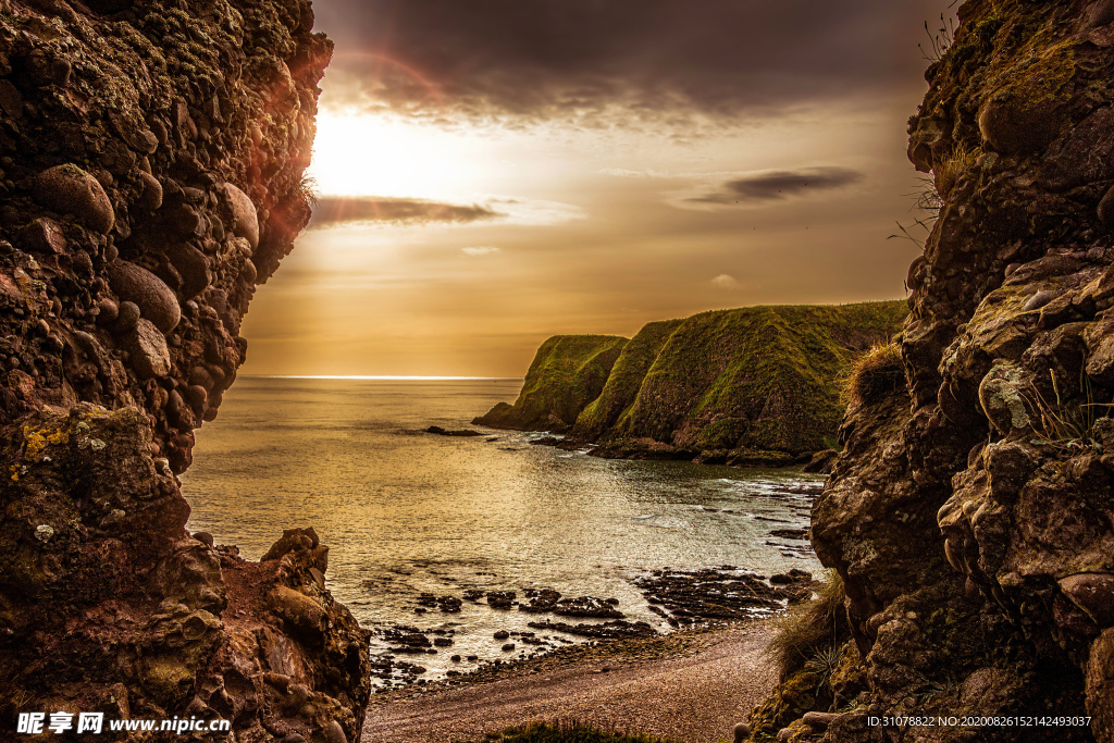 海岸风景摄影图