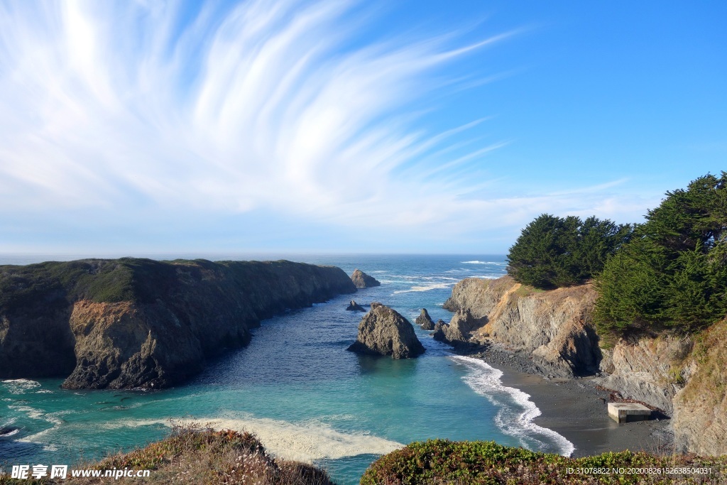 海岸风景摄影图