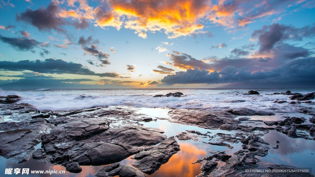 海岸风景摄影图
