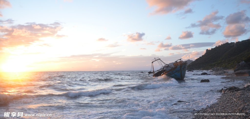 海岸风景摄影图