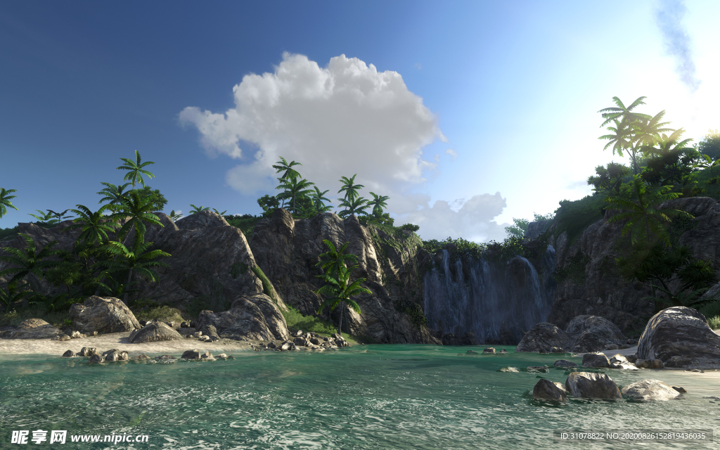 海岸风景摄影图