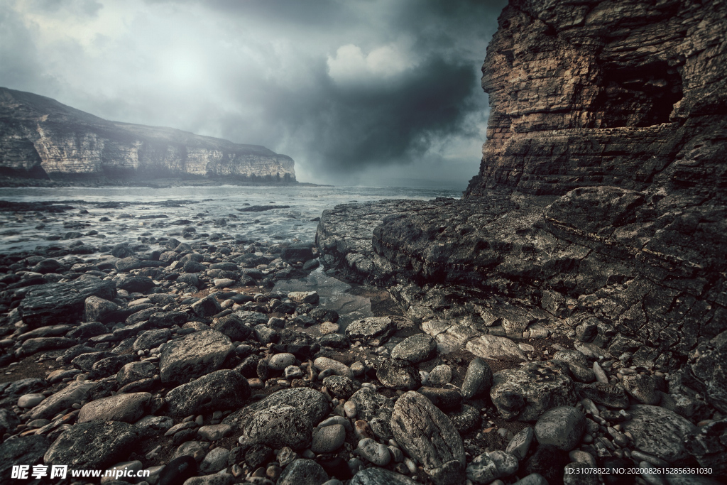 海岸风景摄影图