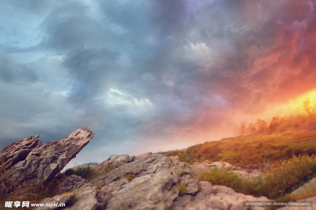 海岸风景摄影图