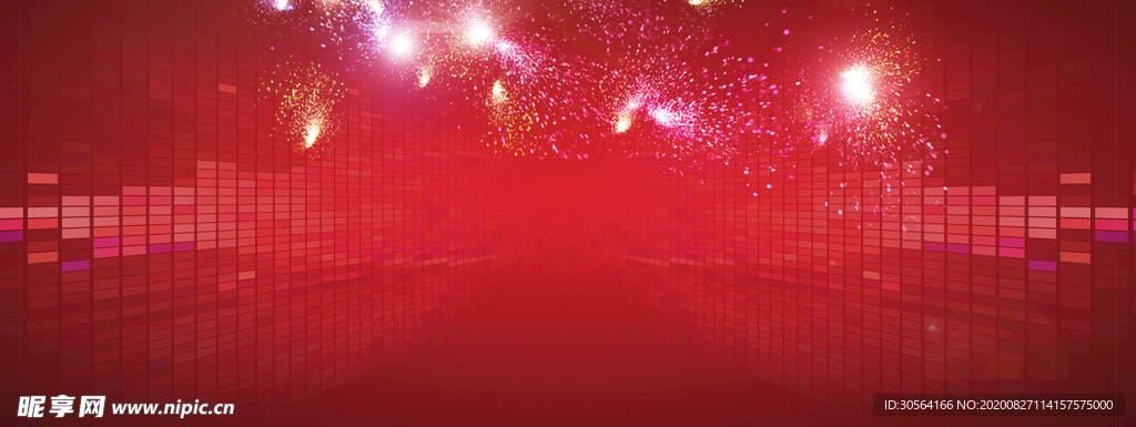 红色颁奖晚会年会海报背景素材