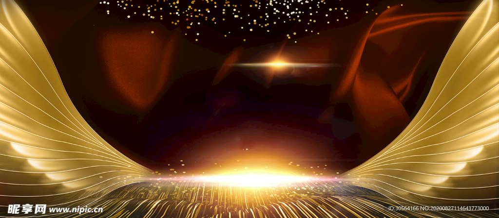 金色颁奖晚会年会海报背景素材