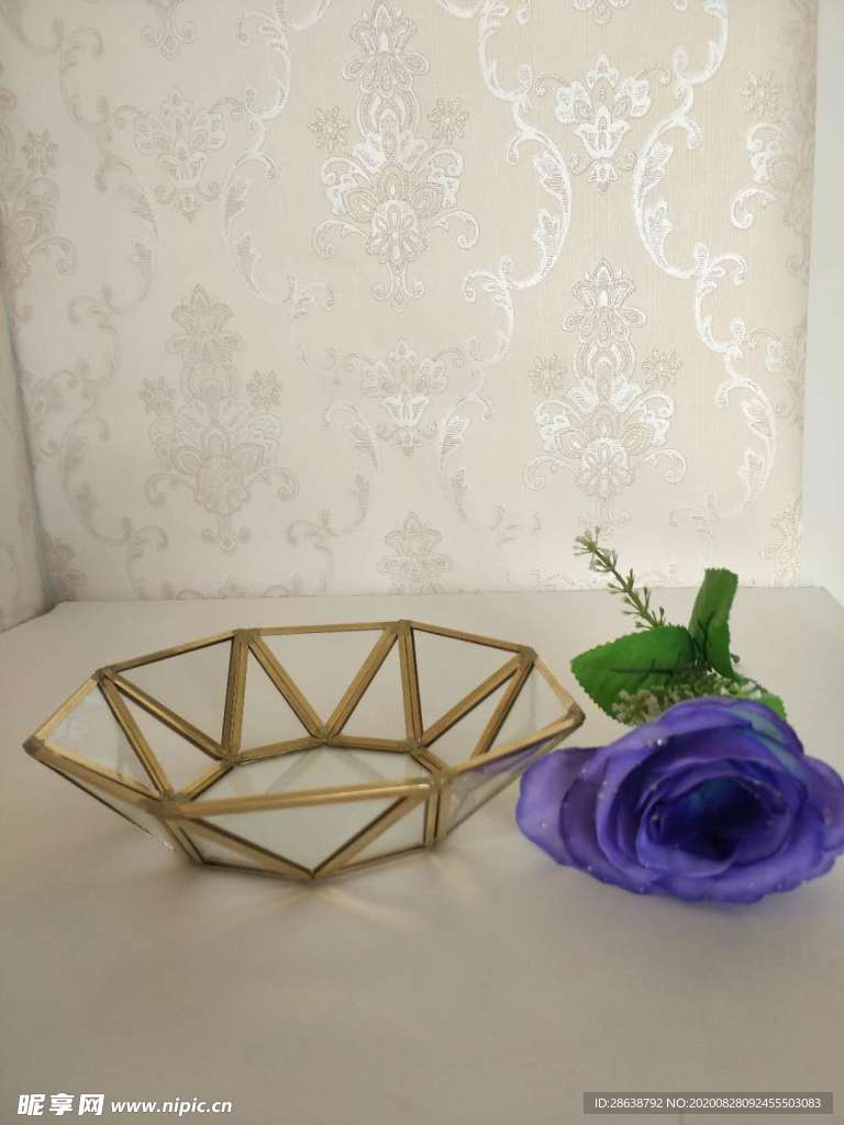 几何多边形玻璃花房摆件实拍图