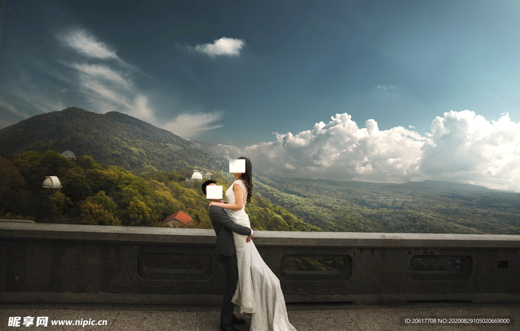 婚纱照 紫金山素材