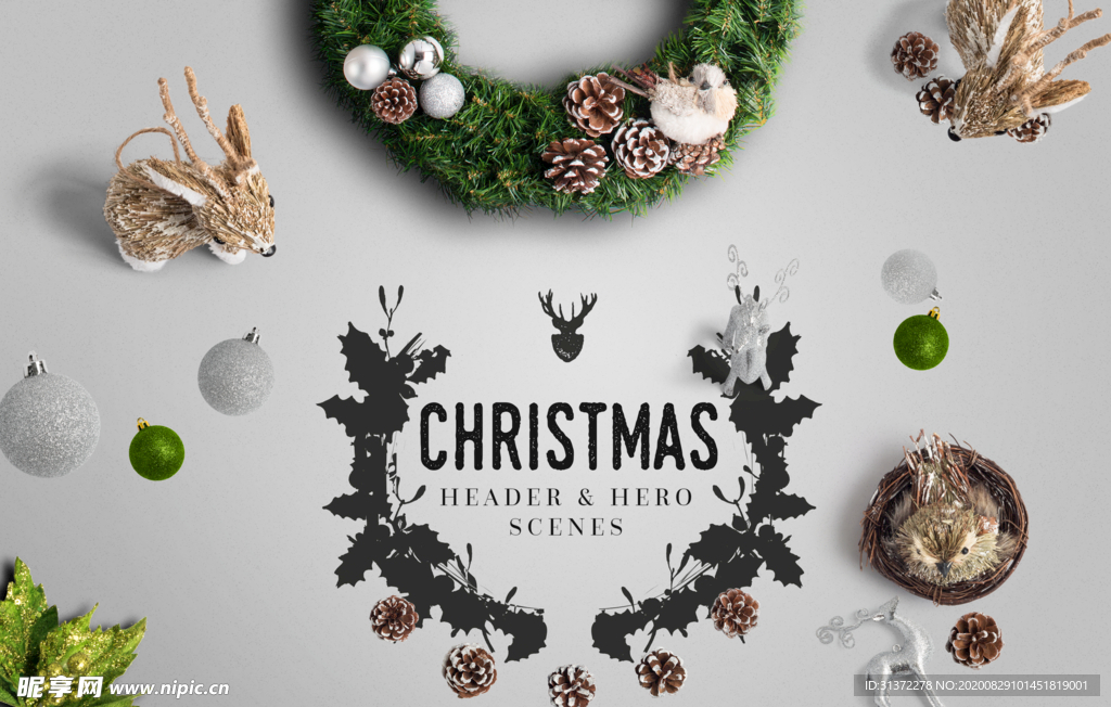 温馨圣诞插画背景装饰海报图片