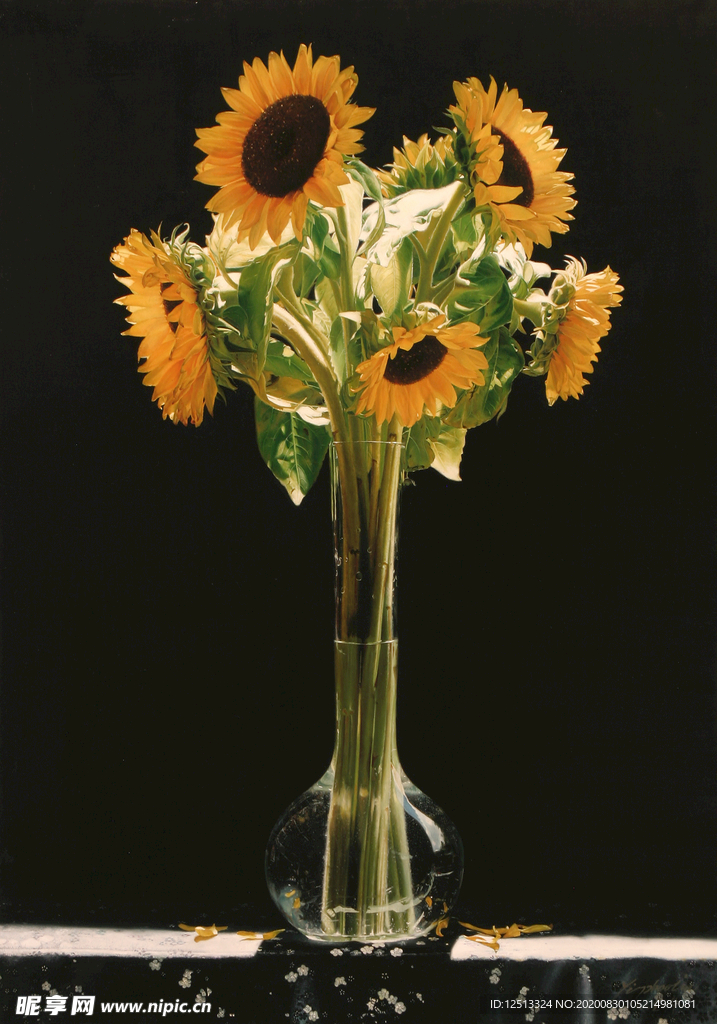 向日葵油画