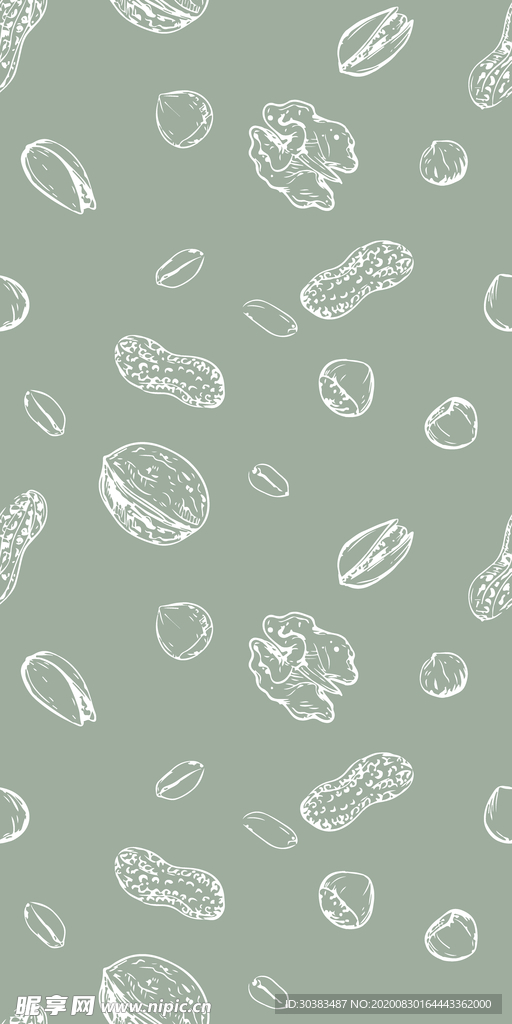花生图案线条