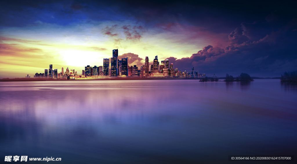 地产城市背景海报素材