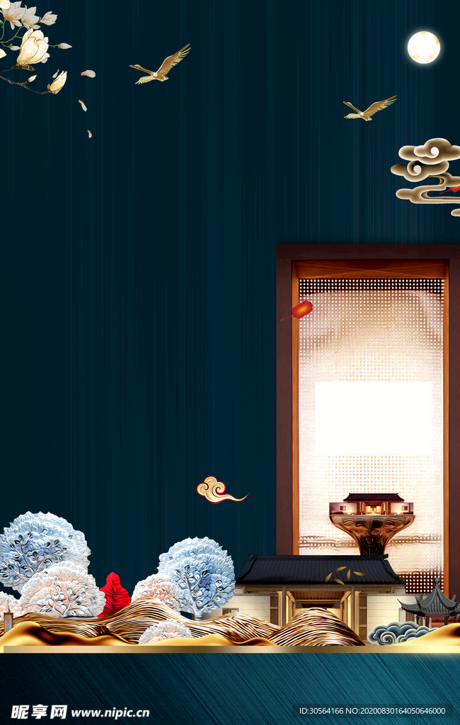 地产复古活动宣传海报背景素材