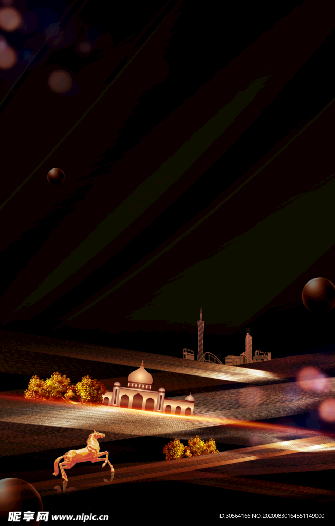 地产复古活动宣传海报背景素材