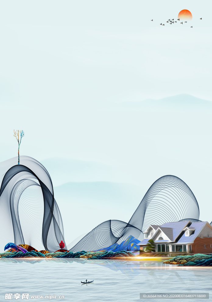 地产复古活动宣传海报背景素材