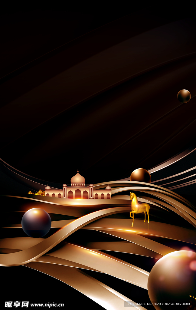 地产复古活动宣传背景海报素材