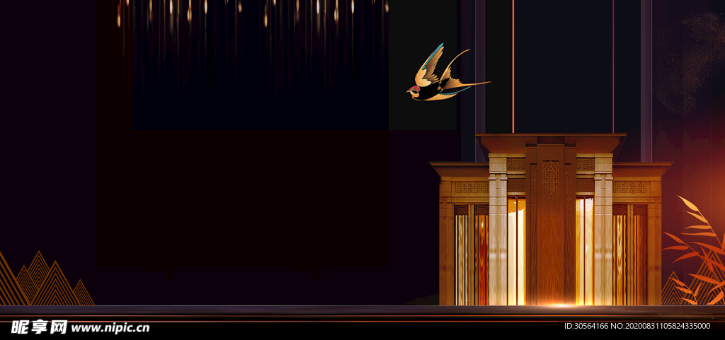 地产复古活动宣传背景海报素材