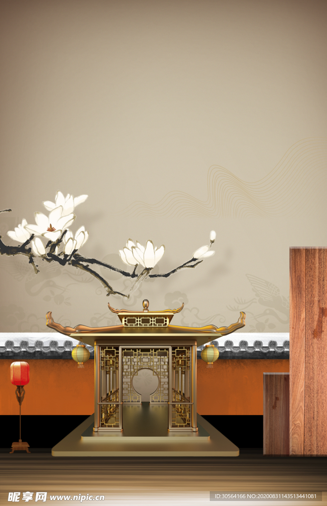 地产复古活动宣传背景海报素材