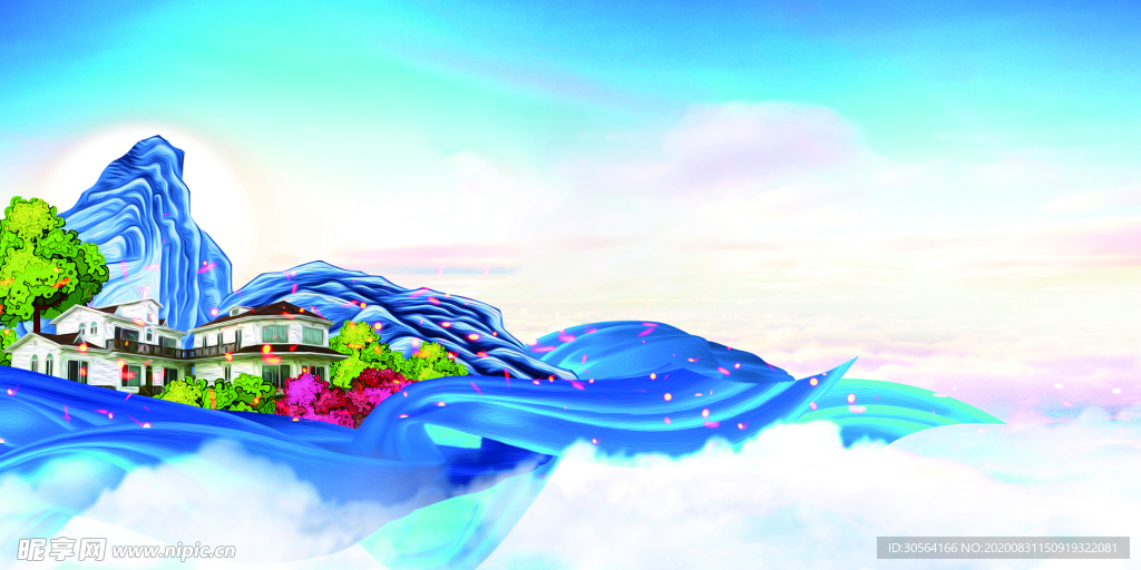 地产活动宣传背景海报素材