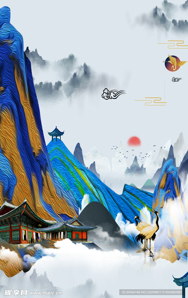 地产复古活动宣传背景海报素材