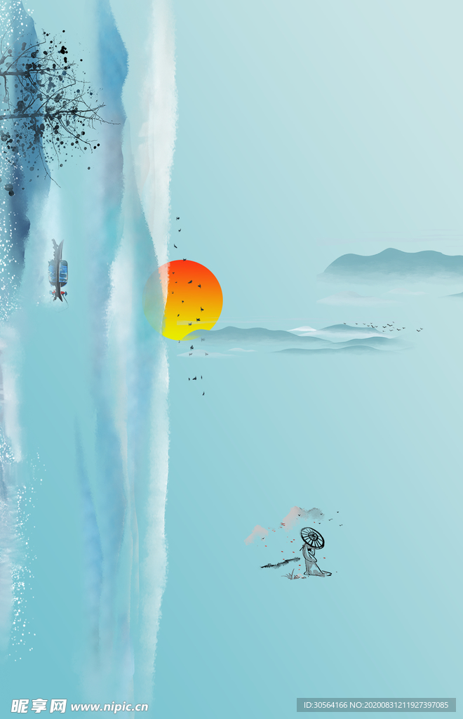 地产活动复古背景海报素材