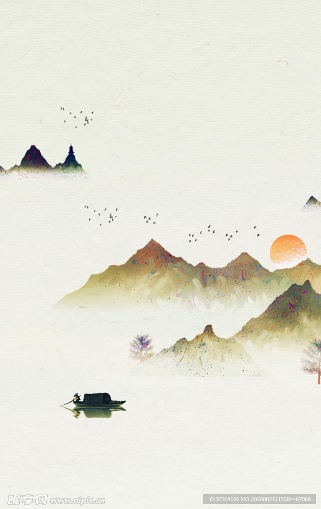 地产活动复古背景海报素材