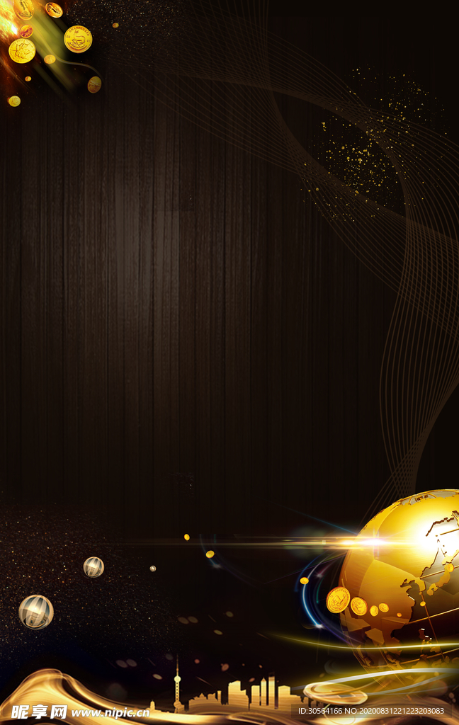 地产活动复古背景海报素材