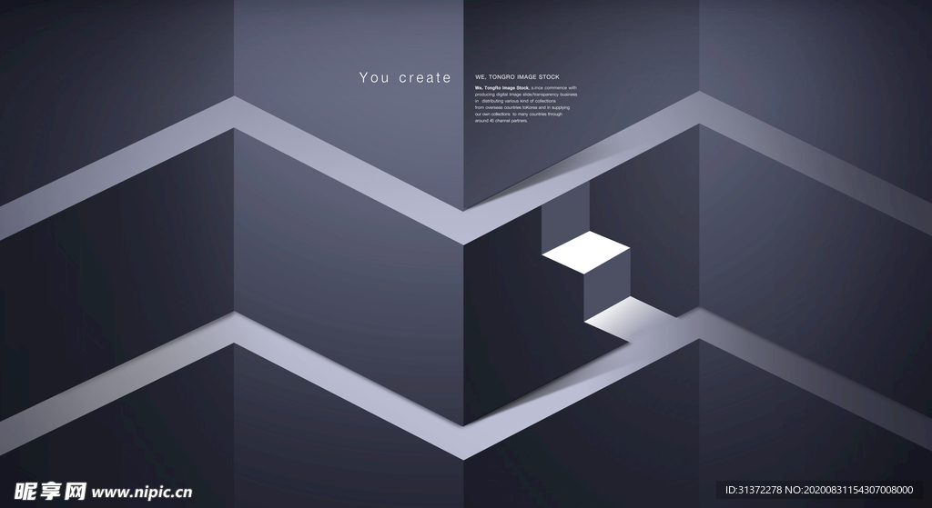 创意立体几何设计图片