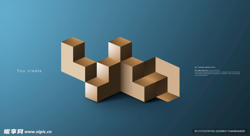 创意立体几何设计图片