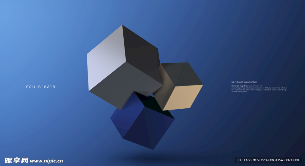 创意立体几何设计图片